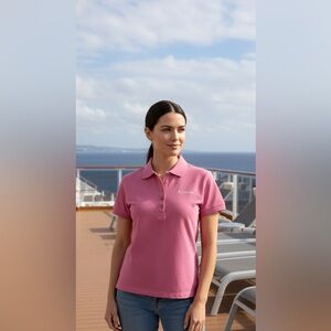 Silversea Logo Pink Woman’s Polo Shirt Size M